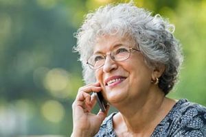 Elderly Woman On Phone